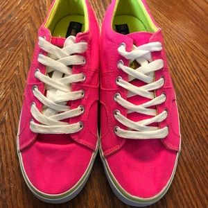 Stylish Hot Pink Laced Sneakers!